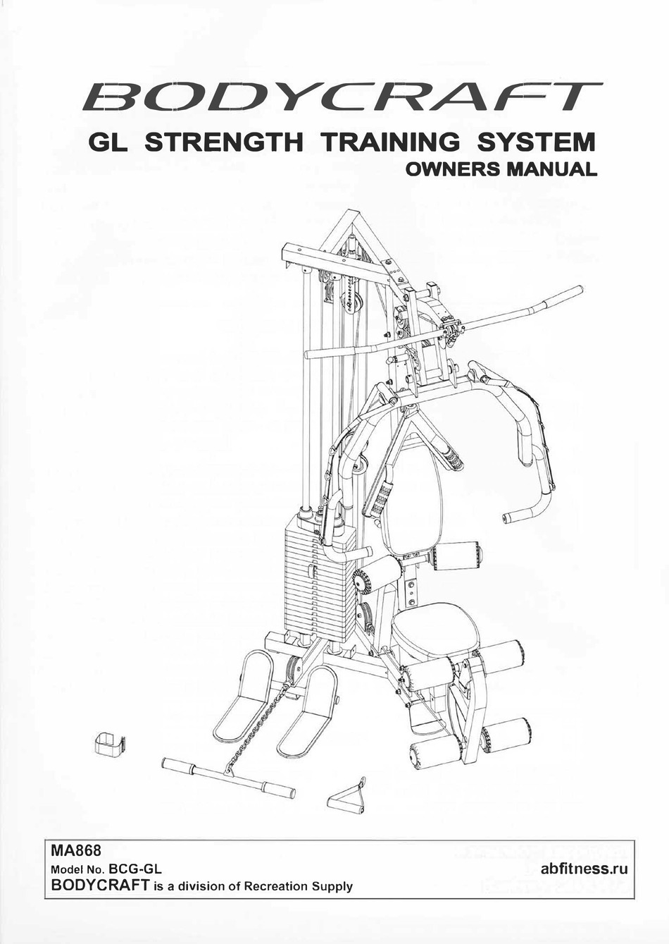 BODYCRAFT GL OWNER'S MANUAL Pdf Download ManualsLib