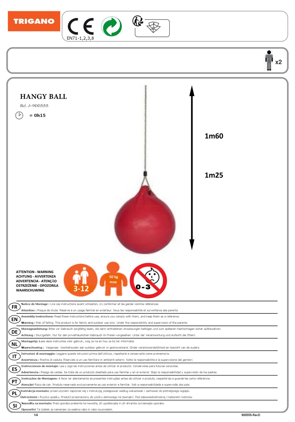 TRIGANO HANGY BALL MANUAL Pdf Download ManualsLib