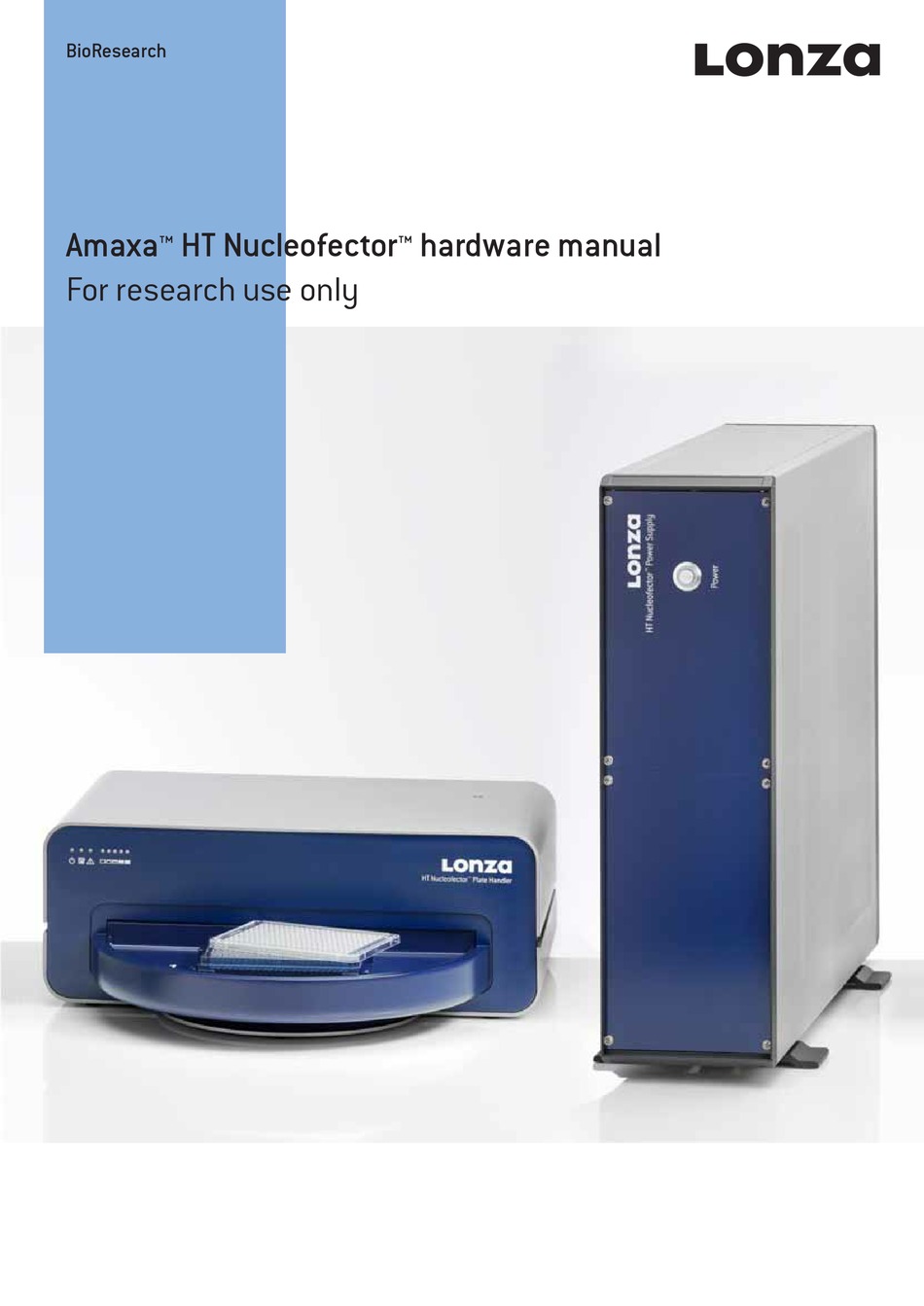 LONZA AMAXA HT NUCLEOFECTOR HARDWARE MANUAL Pdf Download ManualsLib