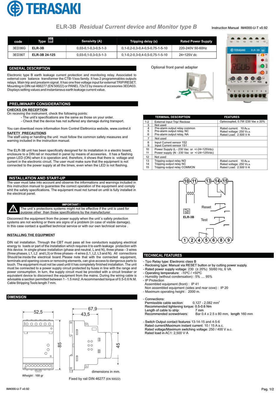 TERASAKI ELR-3B INSTRUCTION MANUAL Pdf Download | ManualsLib