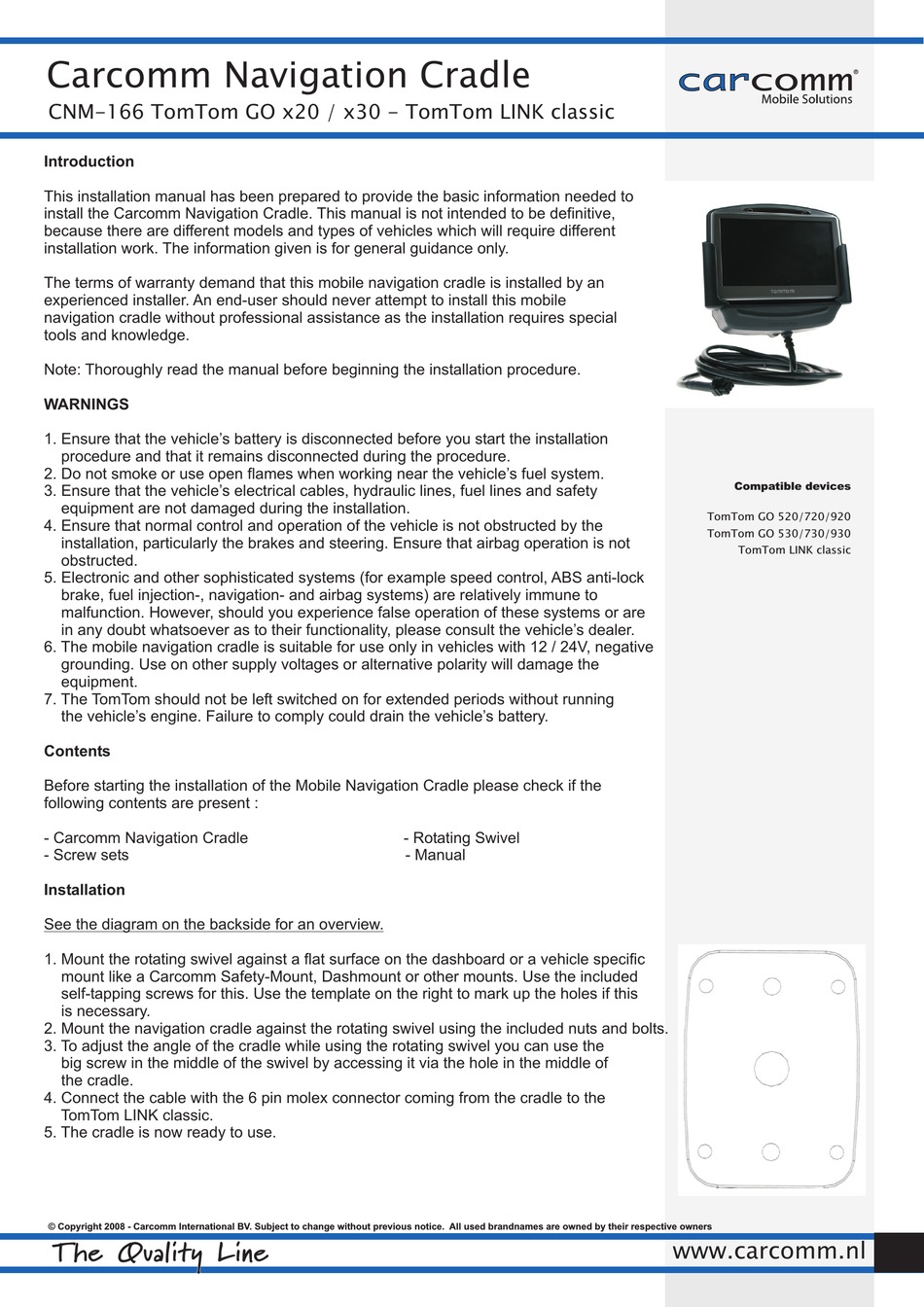 TOMTOM GO QUICK MANUAL Pdf Download ManualsLib