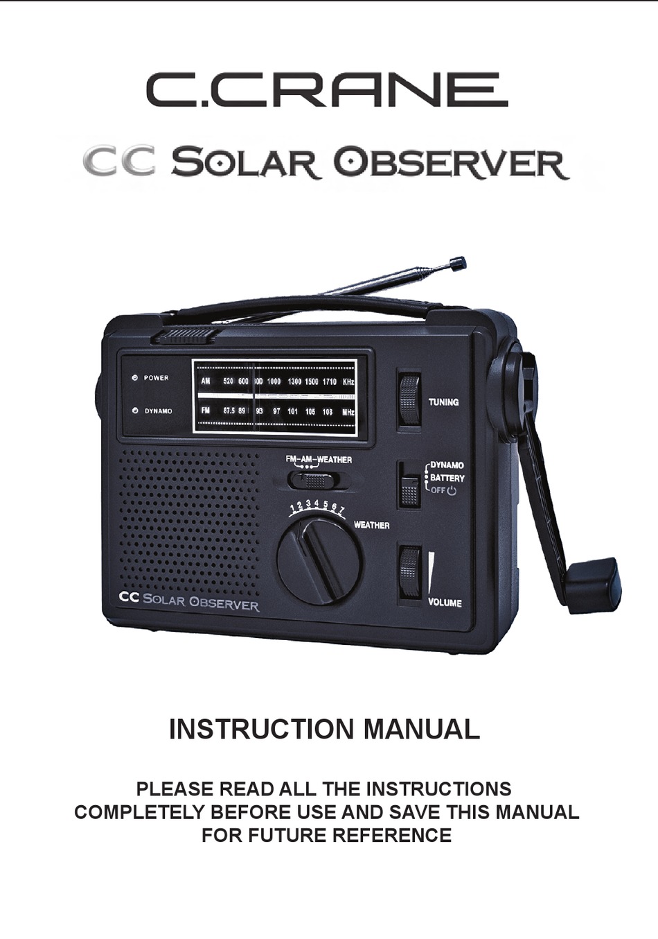 C. CRANE CC SOLAR OBSERVER INSTRUCTION MANUAL Pdf Download ManualsLib