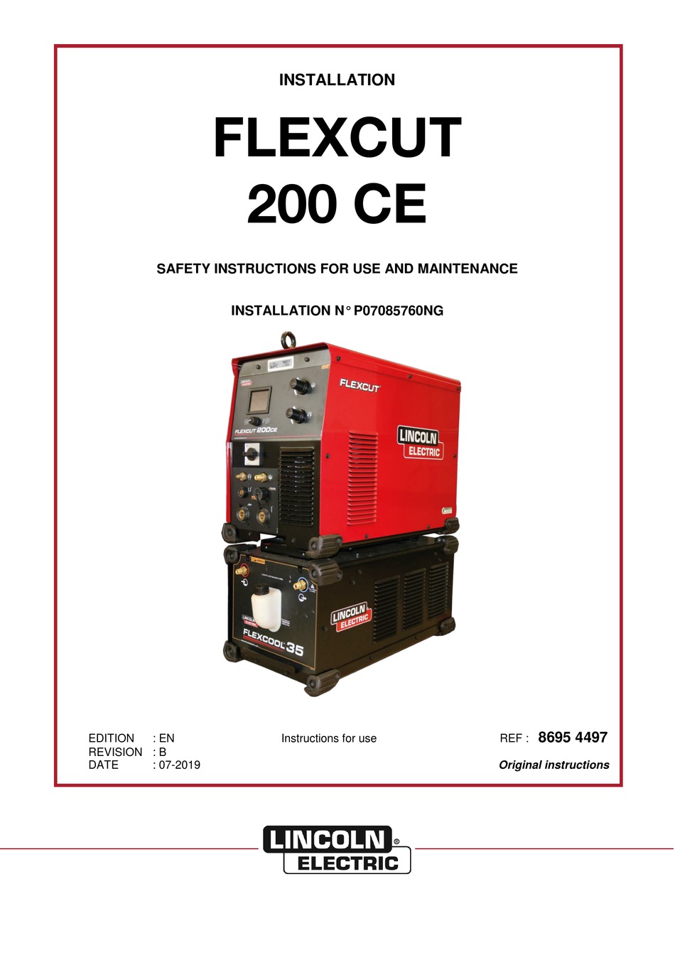 LINCOLN ELECTRIC FLEXCUT 200 CE MANUAL Pdf Download | ManualsLib
