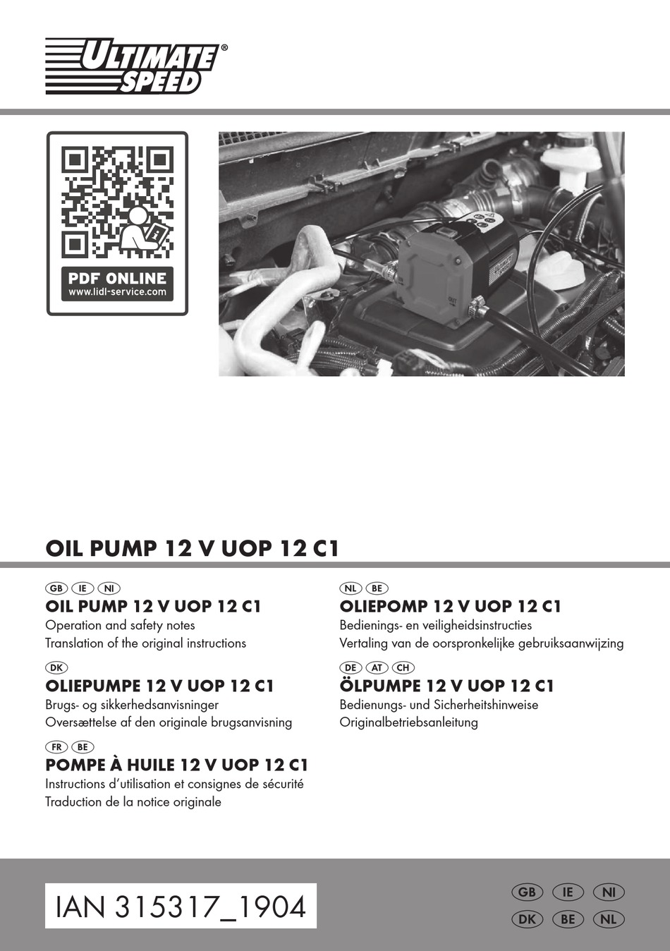 ULTIMATE SPEED UOP 12 C1 OPERATION AND SAFETY NOTES Pdf Download 