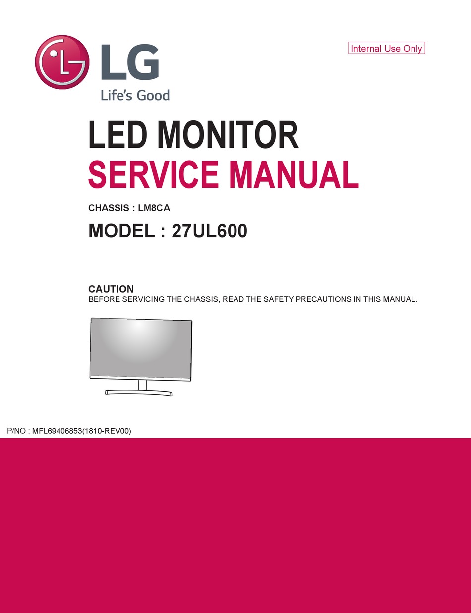 LG 27UL600 SERVICE MANUAL Pdf Download | ManualsLib