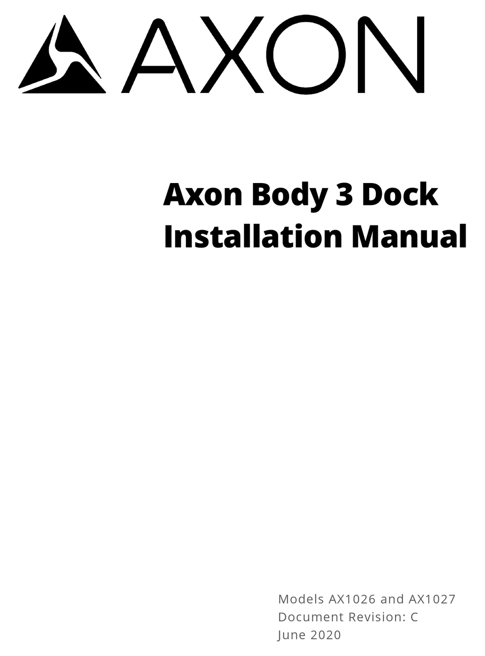 AXON BODY 3 AX1026 INSTALLATION MANUAL Pdf Download ManualsLib