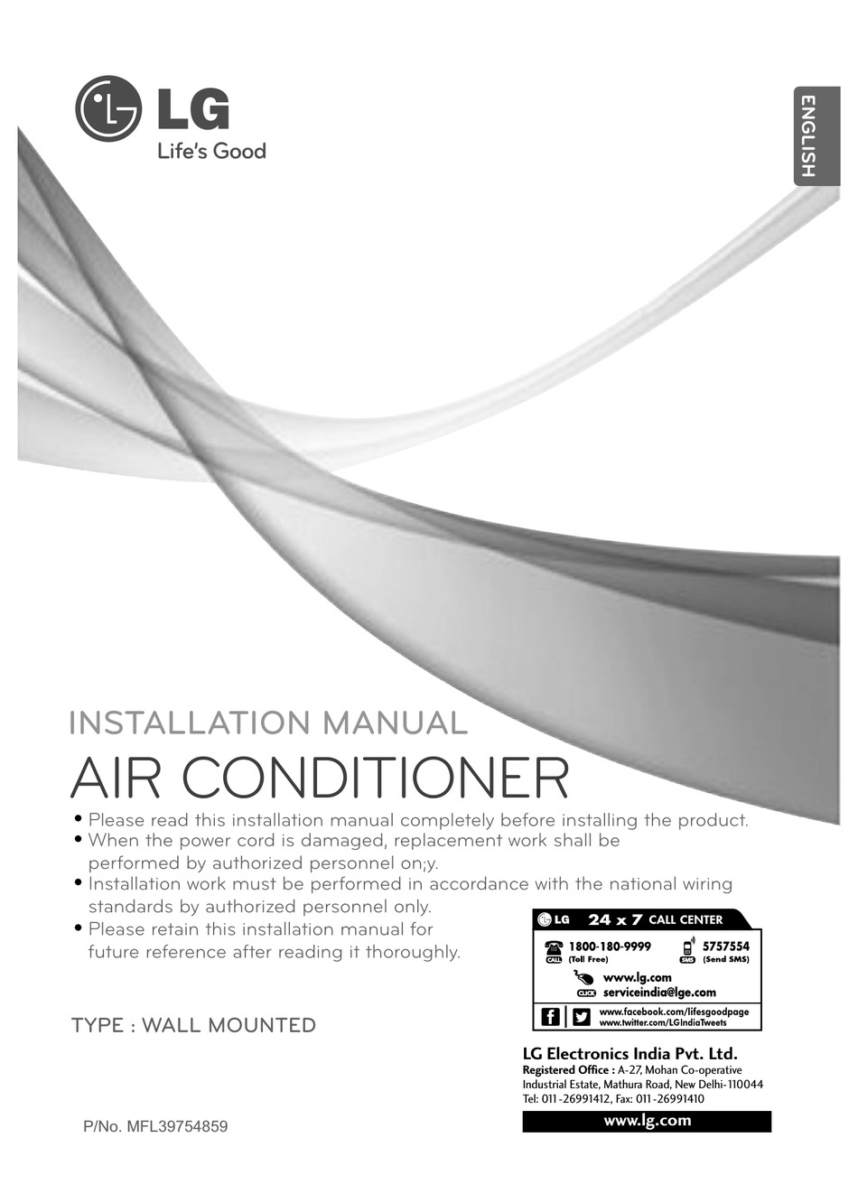 LG LSN5UR3F1 INSTALLATION MANUAL Pdf Download ManualsLib