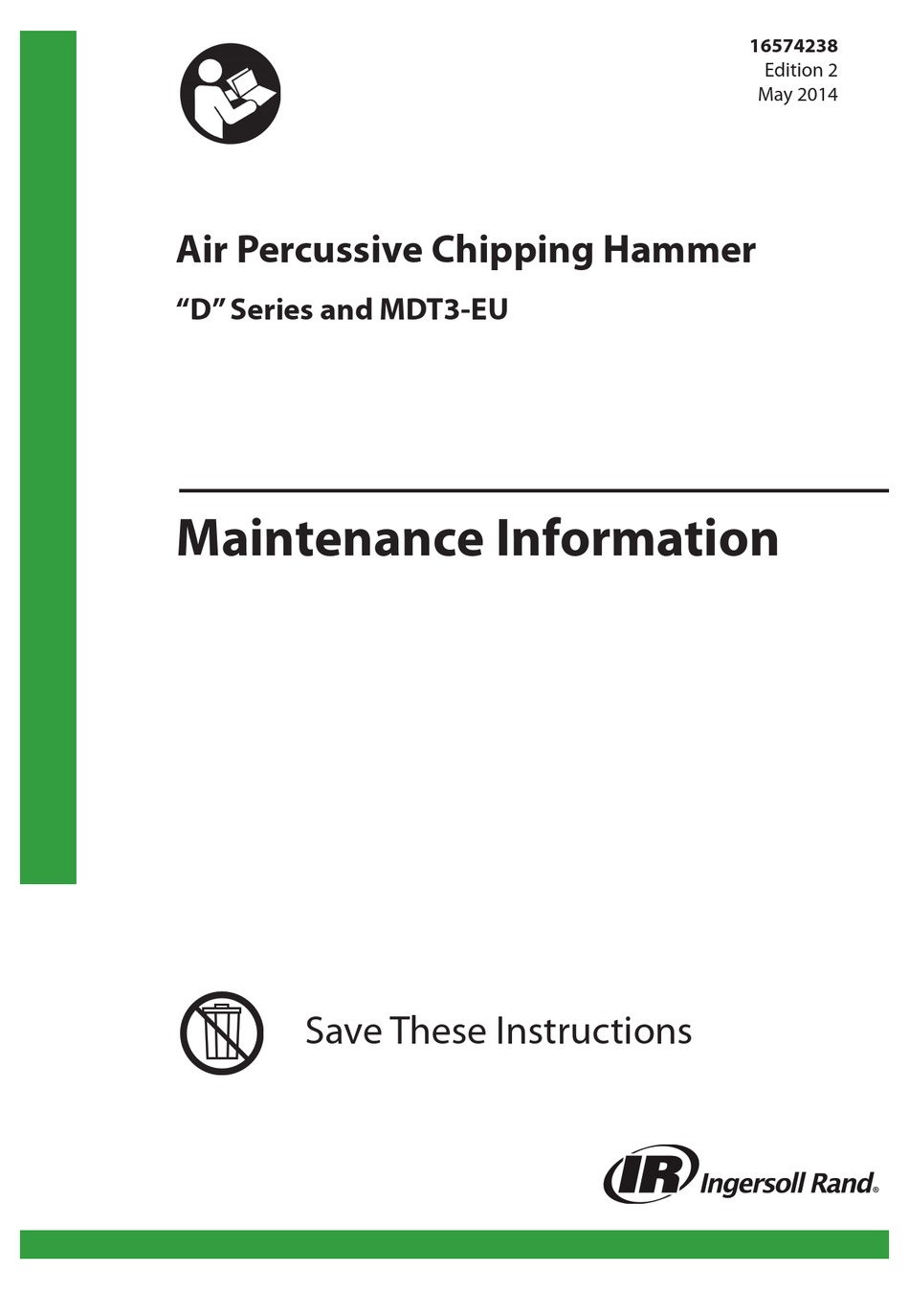INGERSOLL-RAND D SERIES MAINTENANCE 