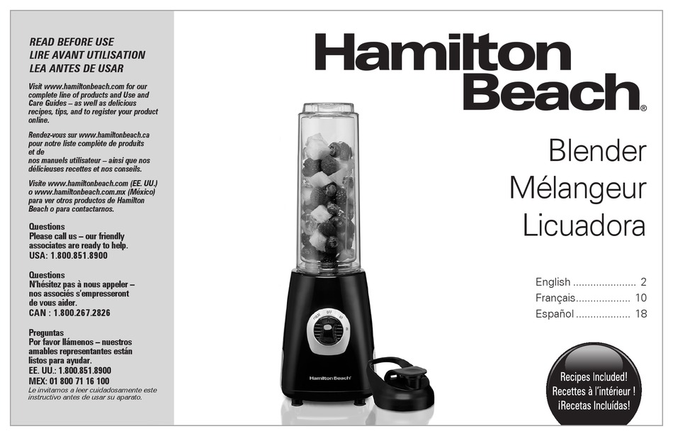 HAMILTON BEACH 51142 MANUAL Pdf Download | ManualsLib