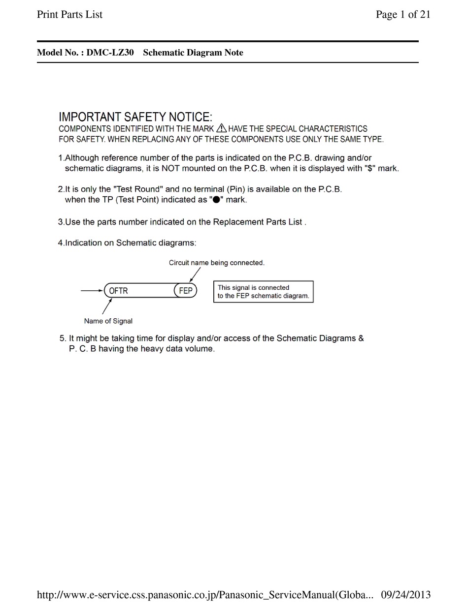 PANASONIC DMC-LZ30 SCHEMATIC DIAGRAMS Pdf Download | ManualsLib