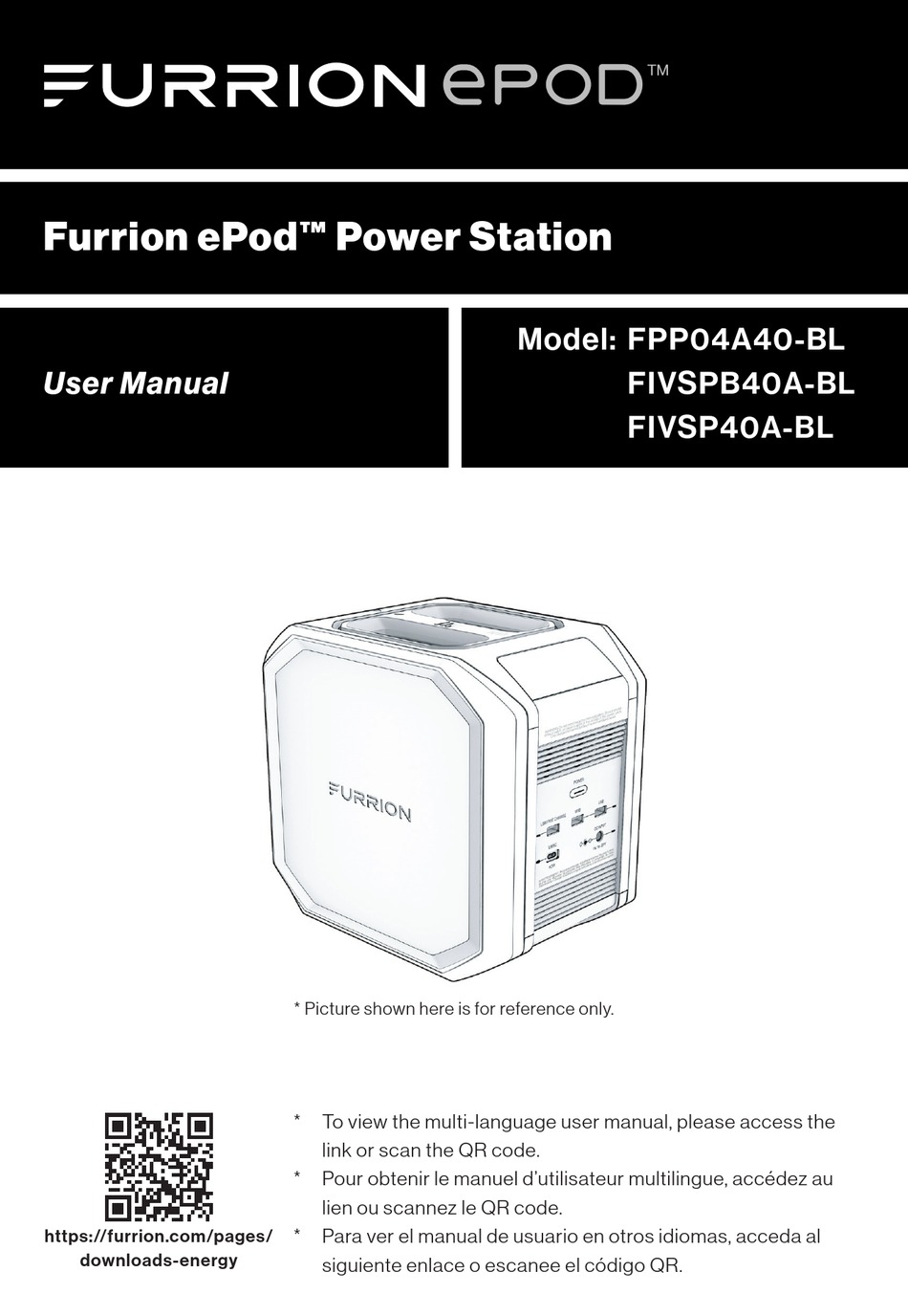 FURRION EPOD FPP04A40BL USER MANUAL Pdf Download ManualsLib