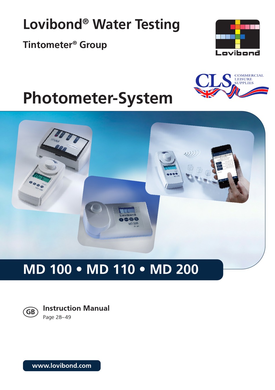 TINTOMETER LOVIBOND MD 100 INSTRUCTION MANUAL Pdf Download | ManualsLib