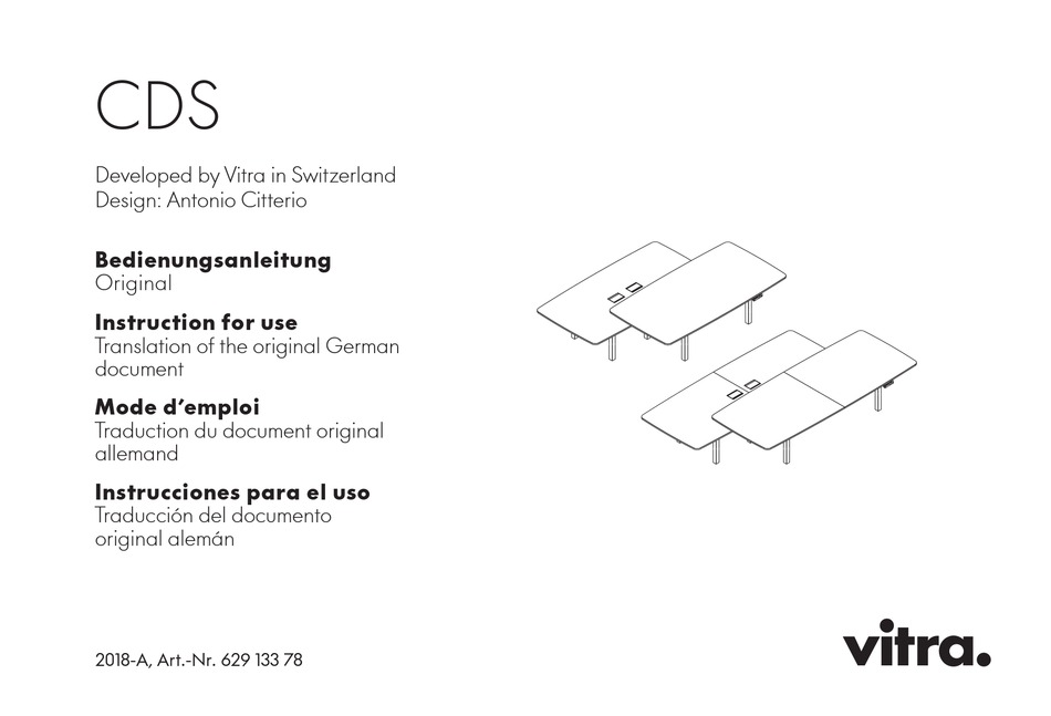VITRA CDS INSTRUCTIONS FOR USE MANUAL Pdf Download ManualsLib VITRA CDS INSTRUCTIONS FOR USE MANUAL Pdf Download ManualsLib