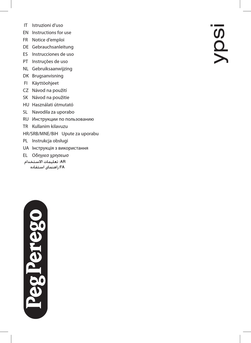 PEGPEREGO YPSI INSTRUCTIONS FOR USE MANUAL Pdf Download ManualsLib