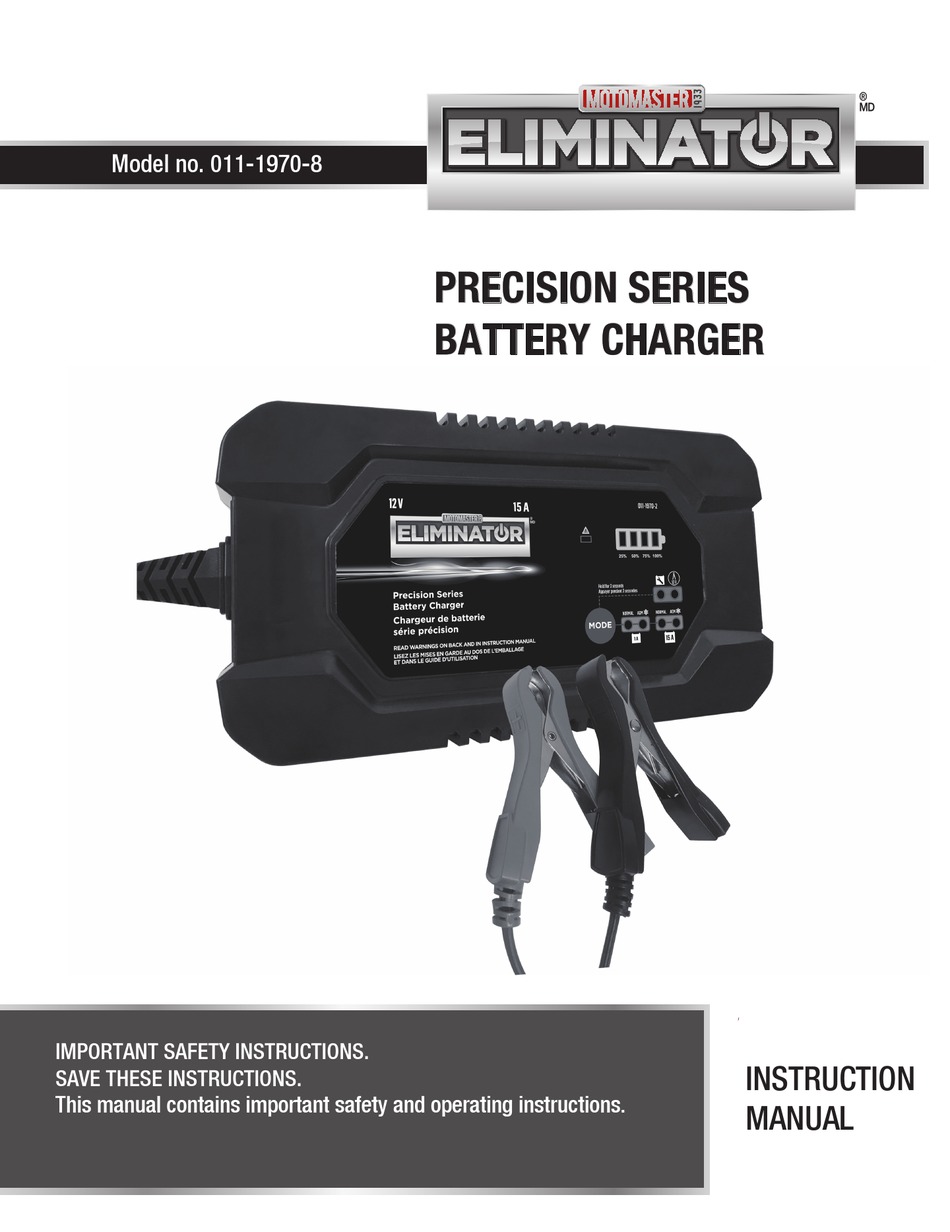 Chargeur de batterie intelligent MotoMaster Eliminator de série