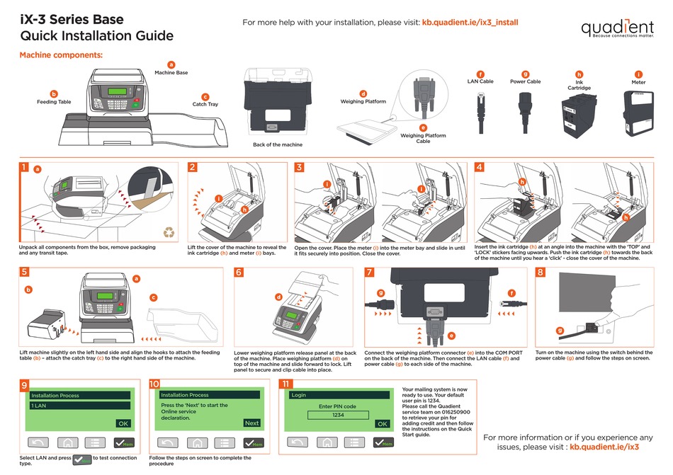 QUADIENT IX3 SERIES QUICK INSTALLATION MANUAL Pdf Download ManualsLib