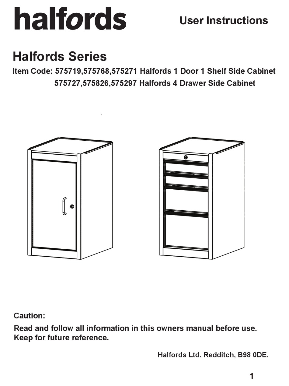 HALFORDS SERIES USER INSTRUCTIONS Pdf Download | ManualsLib