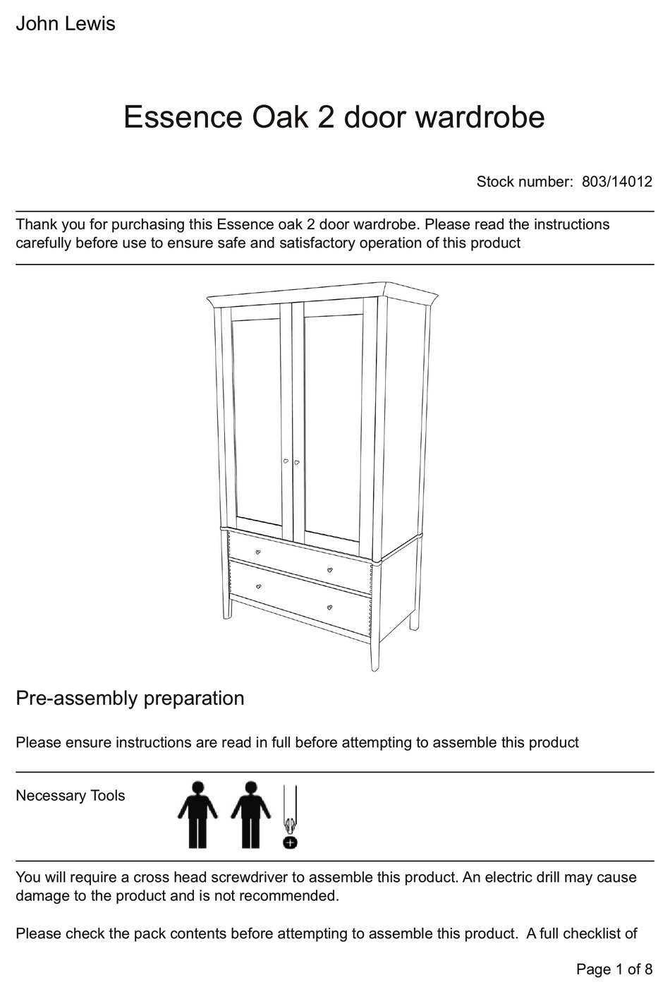 John lewis essence deals wardrobe