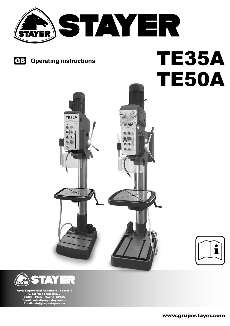STAYER TE35A OPERATING INSTRUCTIONS MANUAL Pdf Download | ManualsLib