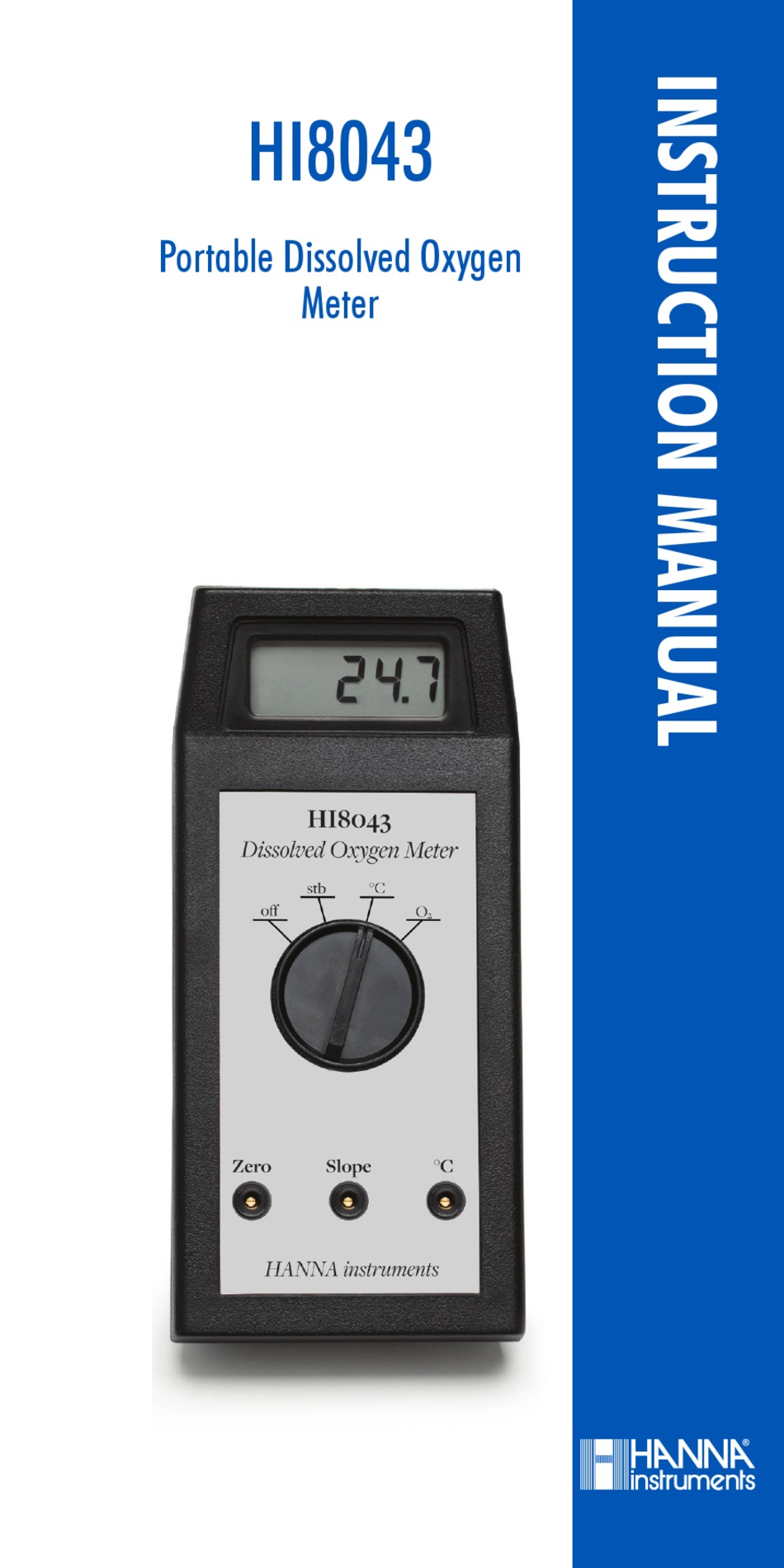 HANNA INSTRUMENTS HI8043 INSTRUCTION MANUAL Pdf Download ManualsLib