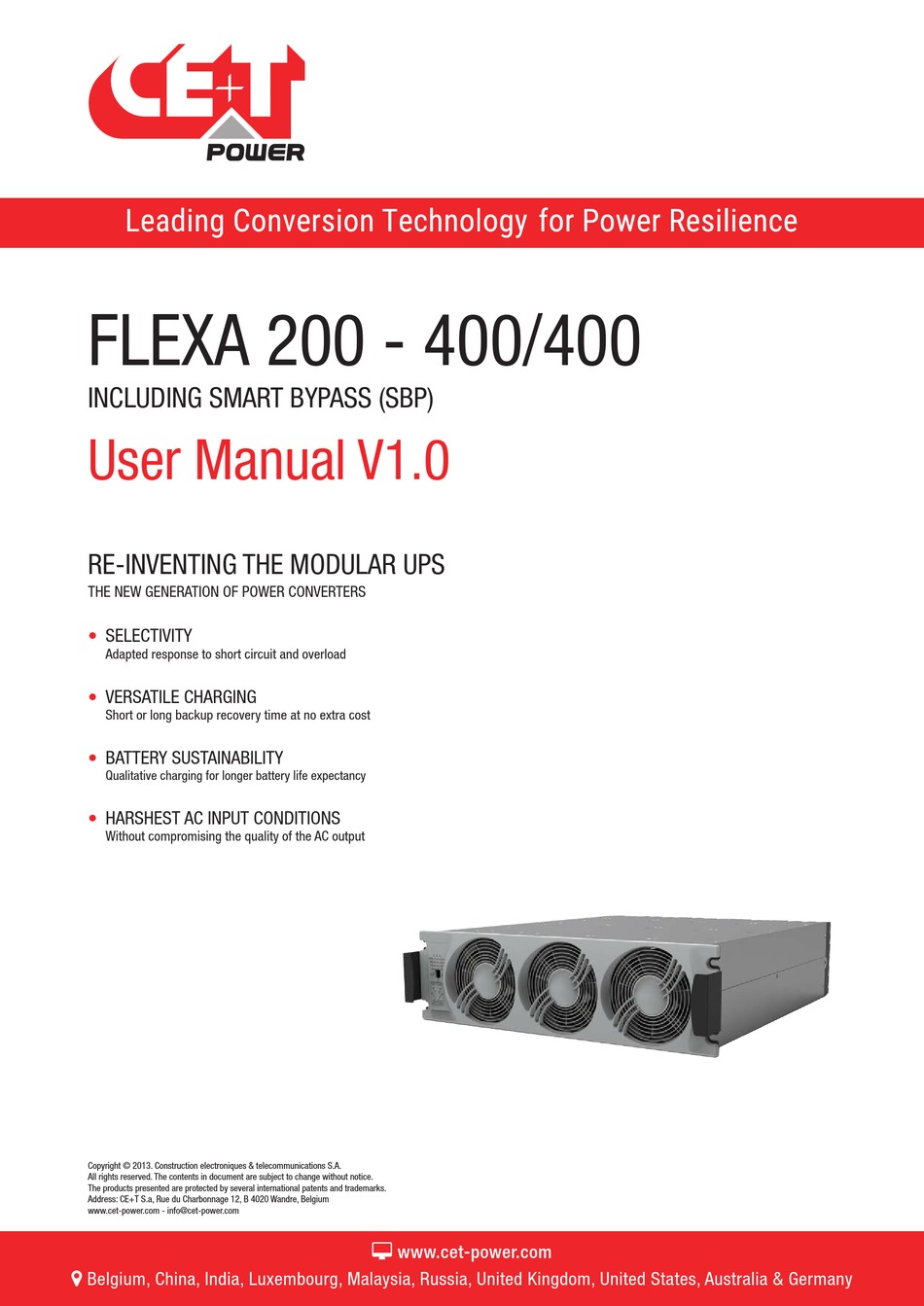 CE+T POWER FLEXA 200 400/400 USER MANUAL Pdf Download ManualsLib