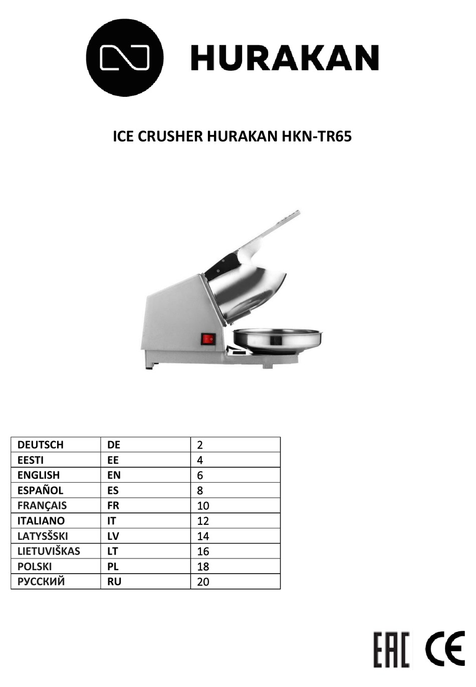 HURAKAN HKN-TR65 MANUAL Pdf Download | ManualsLib