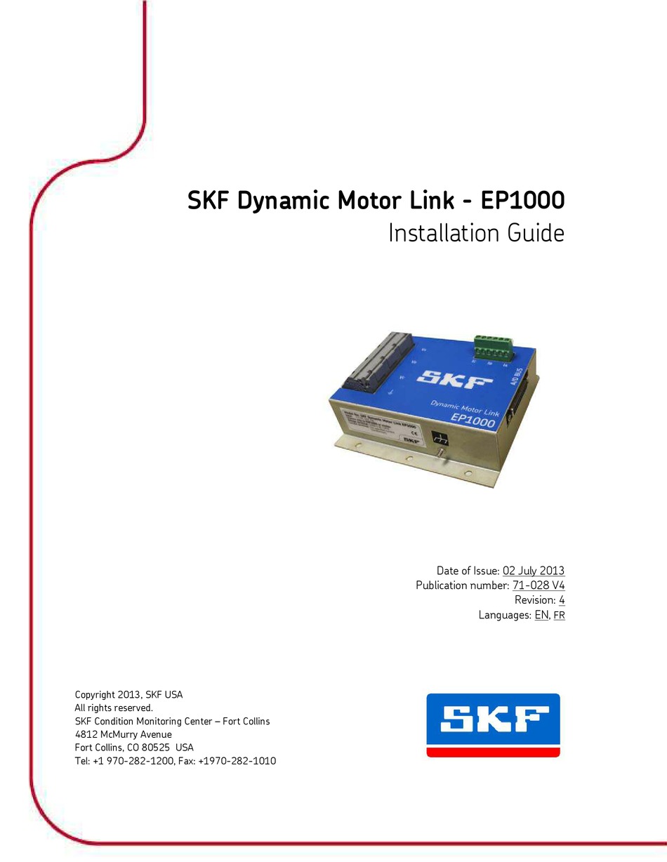 SKF EP1000 NSTALLATION MANUAL Pdf Download ManualsLib