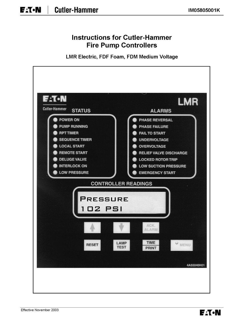 EATON CUTLERHAMMER LMR INSTRUCTIONS MANUAL Pdf Download ManualsLib