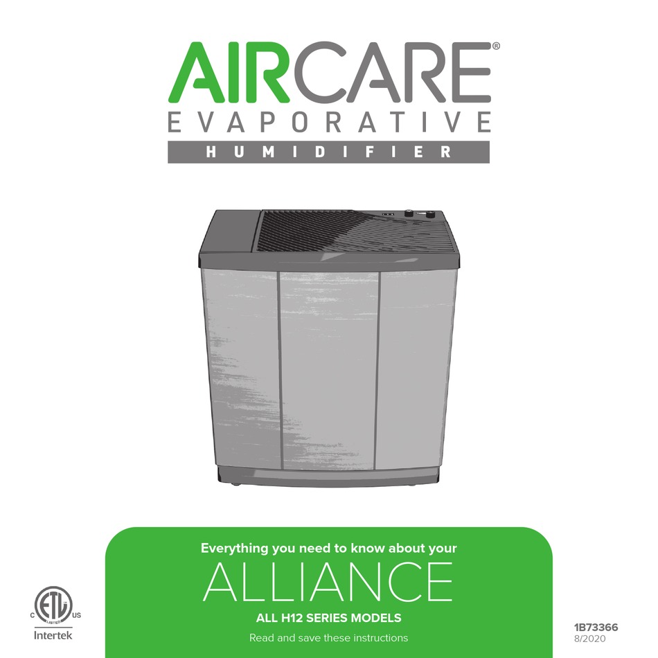 AIRCARE ALLIANCE H12 SERIES MANUAL Pdf Download ManualsLib