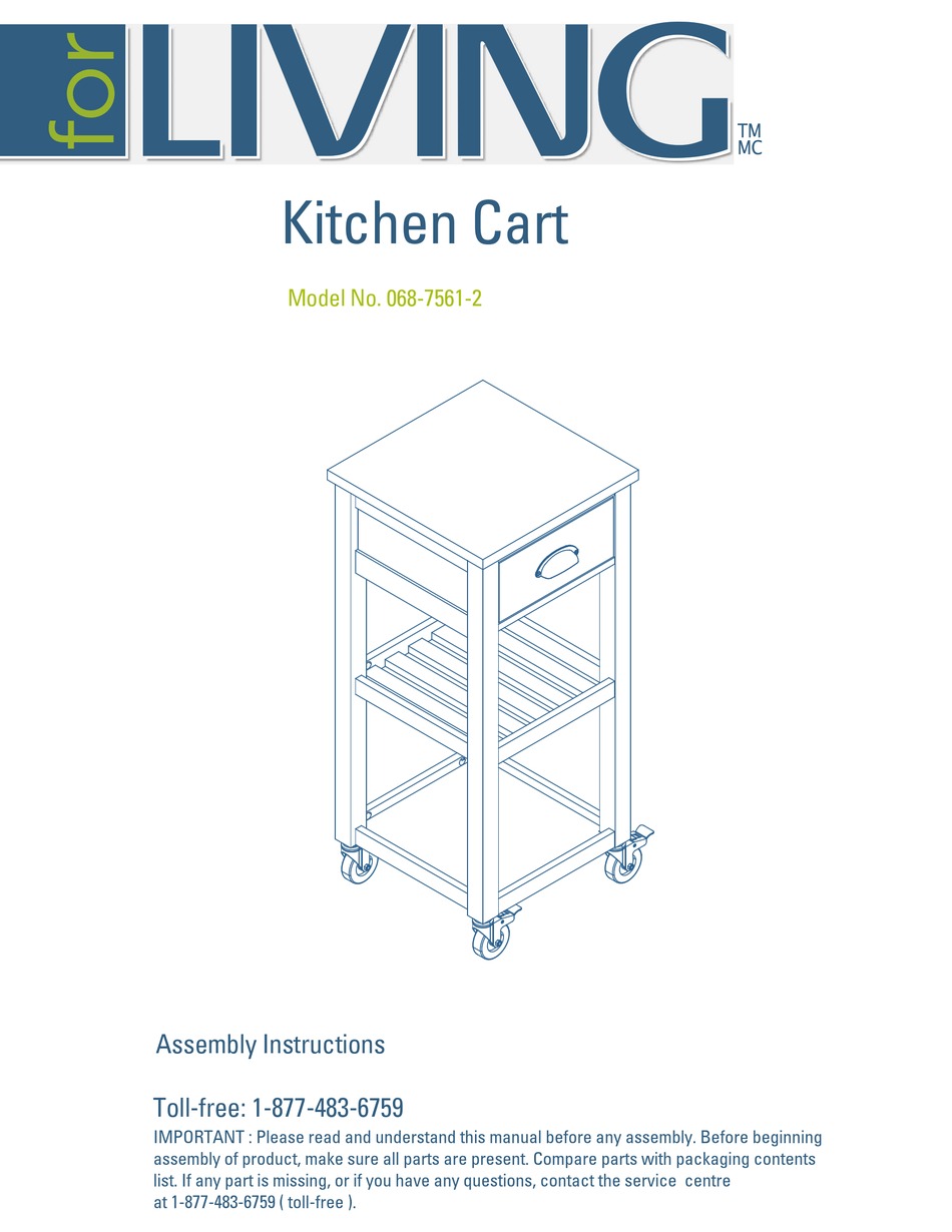 FOR LIVING 06875612 ASSEMBLY INSTRUCTIONS MANUAL Pdf Download