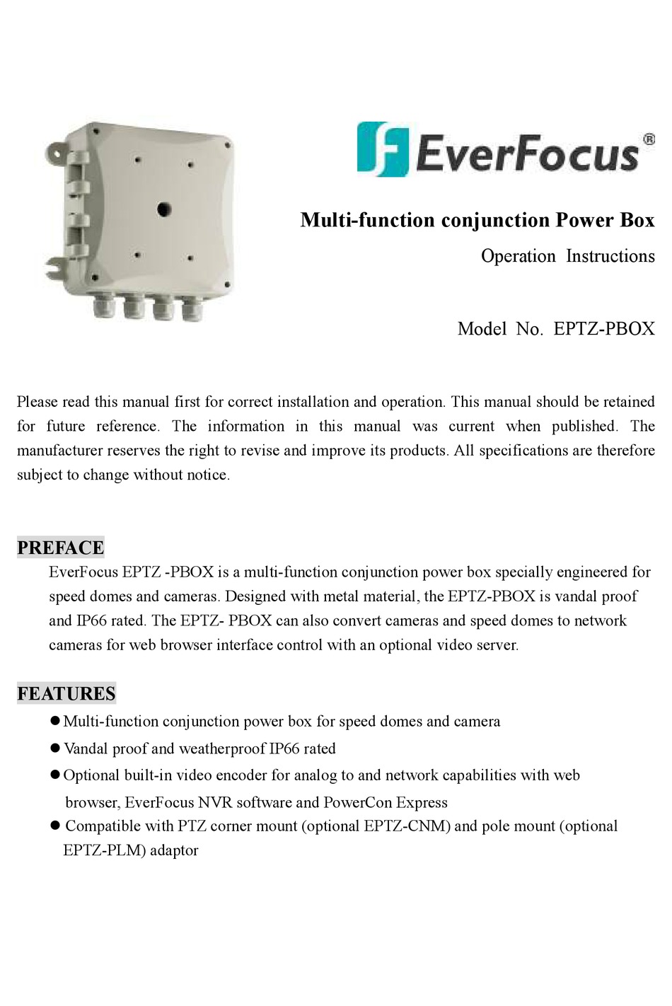 everfocus-eptz-pbox-operation-instructions-manual-pdf-download