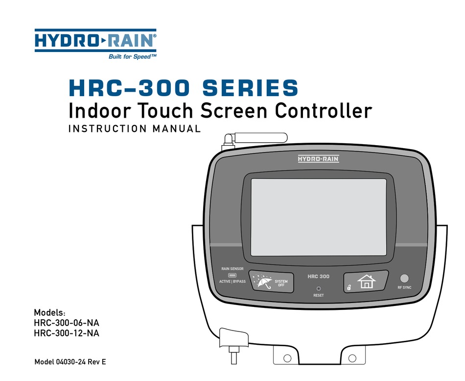 HYDRORAIN HRC300 SERIES INSTRUCTION MANUAL Pdf Download ManualsLib