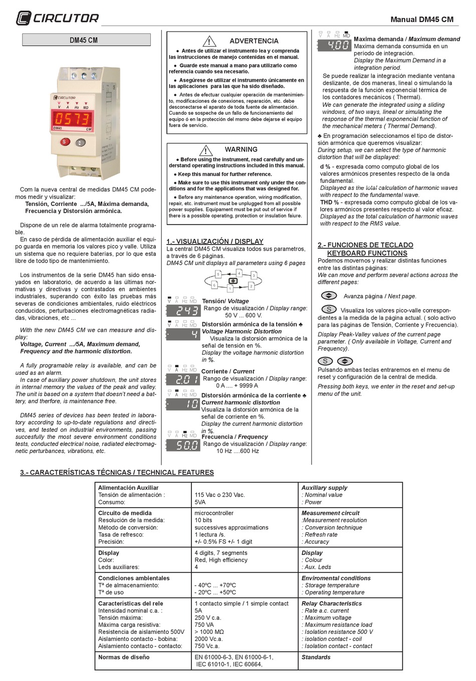CIRCUTOR DM45 CM MANUAL Pdf Download ManualsLib circutor-dm45-cm-manual-pdf-download-manualslib
