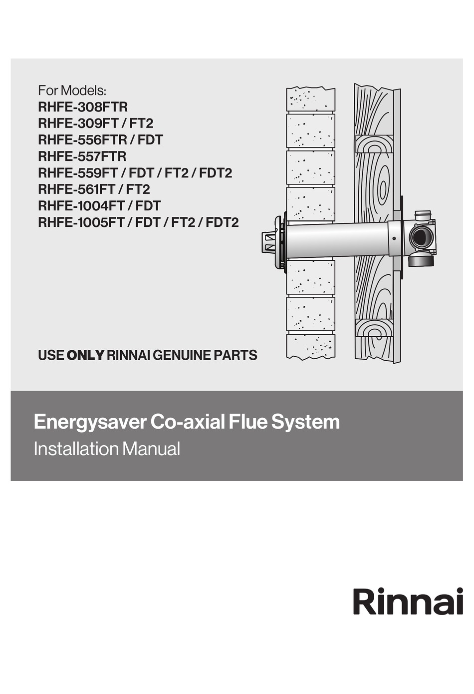 Flue Kit Components - Rinnai RHFE-308FTR Installation Manual [Page 12] |  ManualsLib