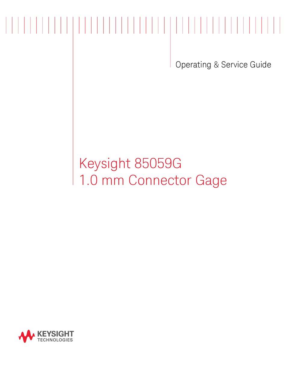 KEYSIGHT 85059G OPERATING & SERVICE MANUAL Pdf Download ManualsLib