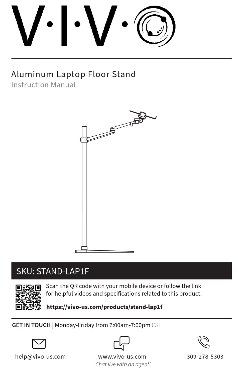 VIVO STAND-LAP1F INSTRUCTION MANUAL Pdf Download | ManualsLib