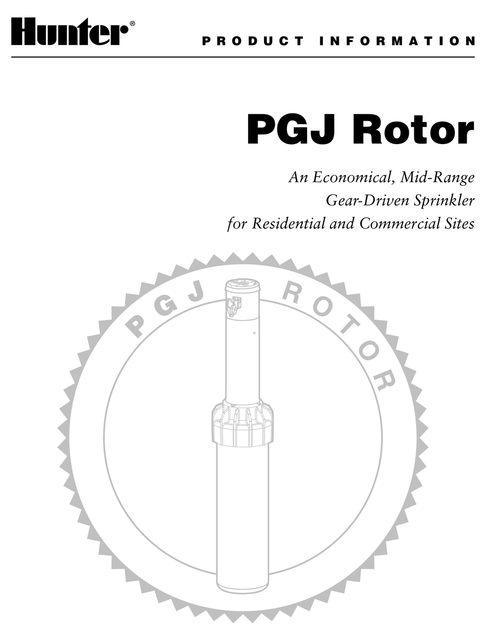 hunter-pgj-rotor-product-information-pdf-download-manualslib