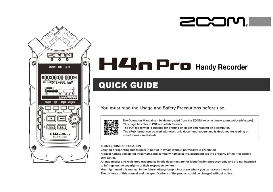 zoom h4n pro manual 