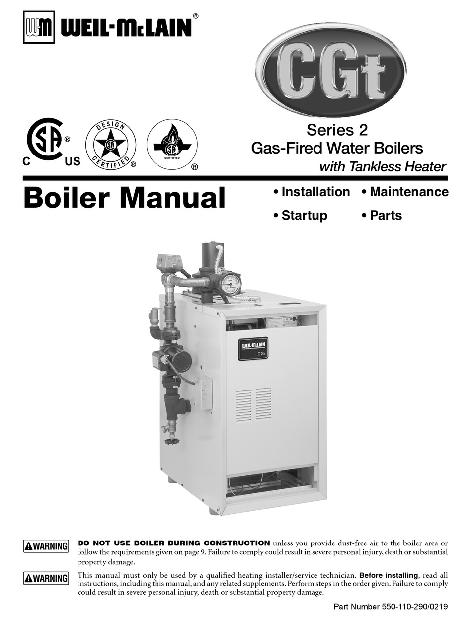 WEILMCLAIN CGT 2 SERIES MANUAL Pdf Download ManualsLib