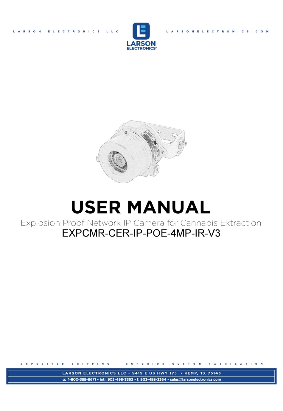 Larson Electronics Expcmr Cer Ip Poe 4mp Ir V3 User Manual Pdf Download Manualslib