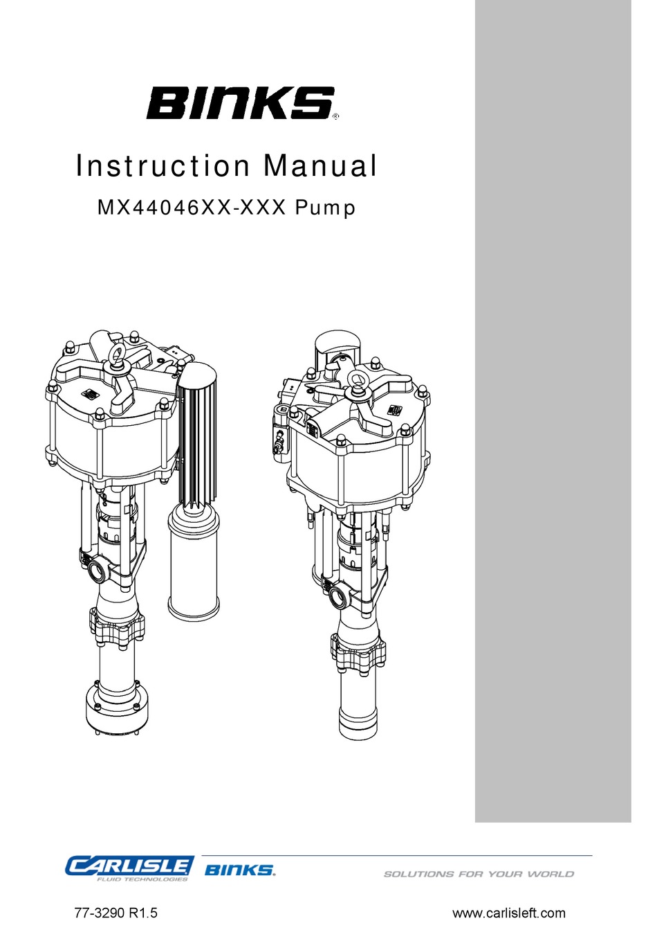 CARLISLE BINKS MX44046 SERIES INSTRUCTION MANUAL Pdf Download | ManualsLib