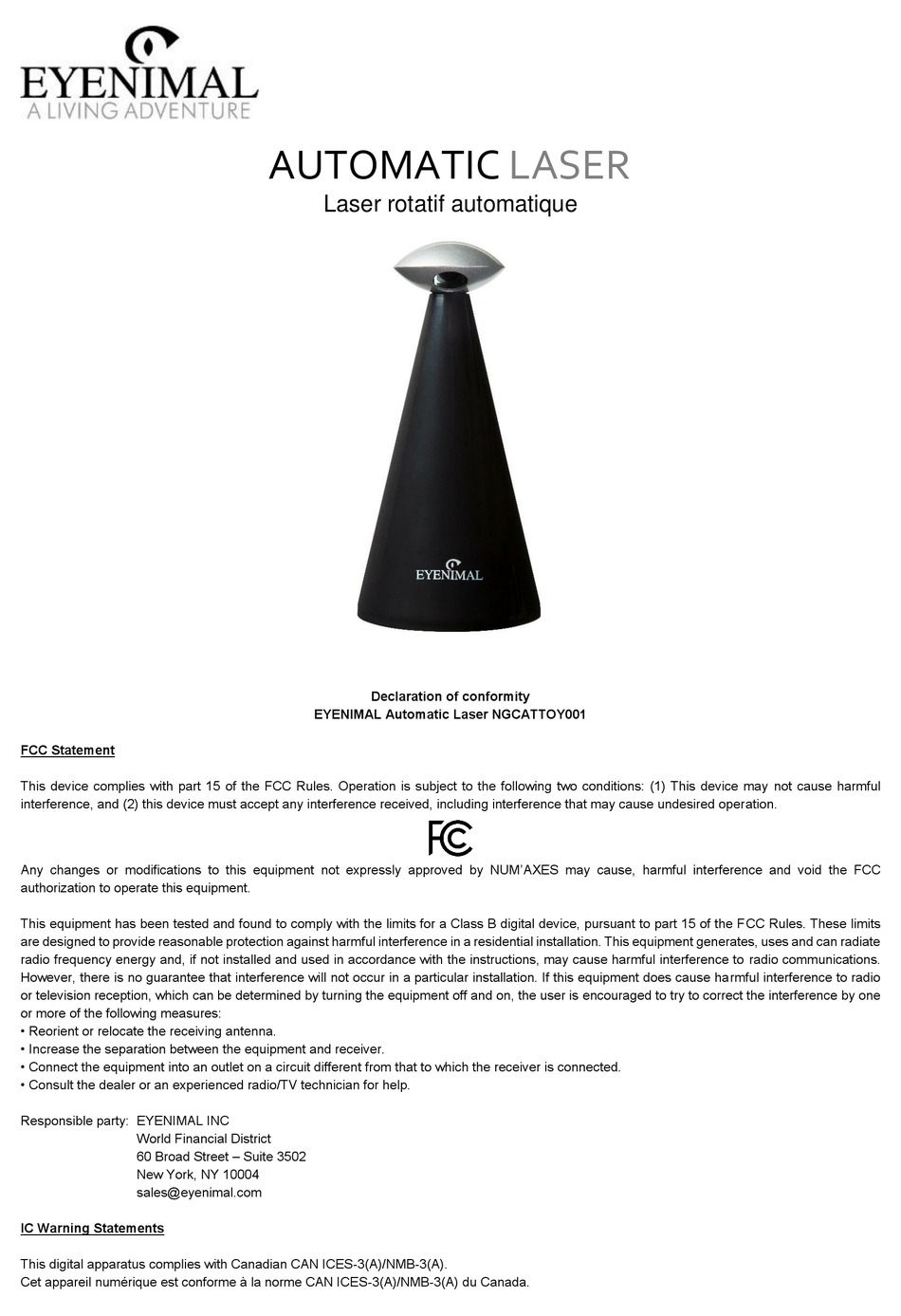 eyenimal automatic laser