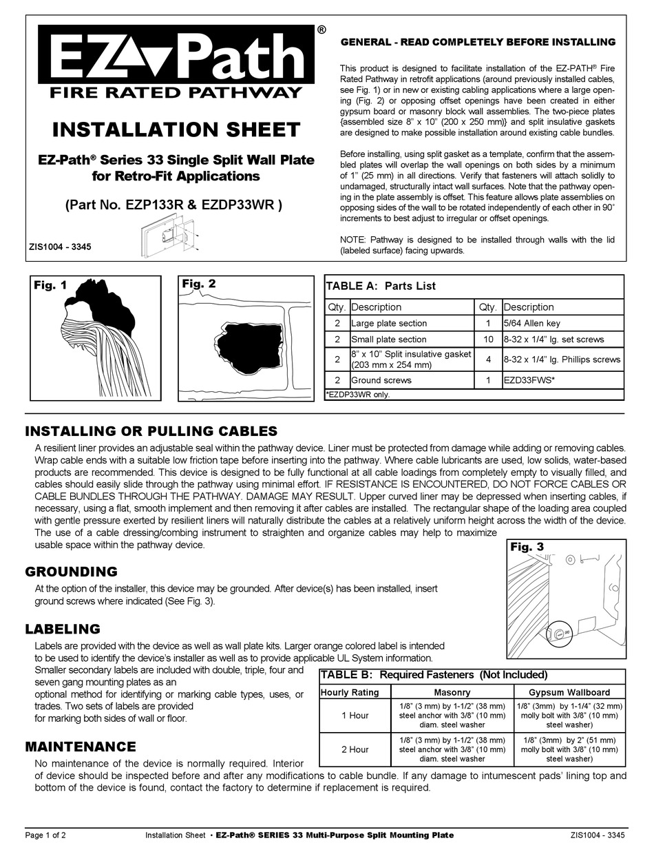 STI EZPATH SERIES INSTALLATION SHEET Pdf Download ManualsLib