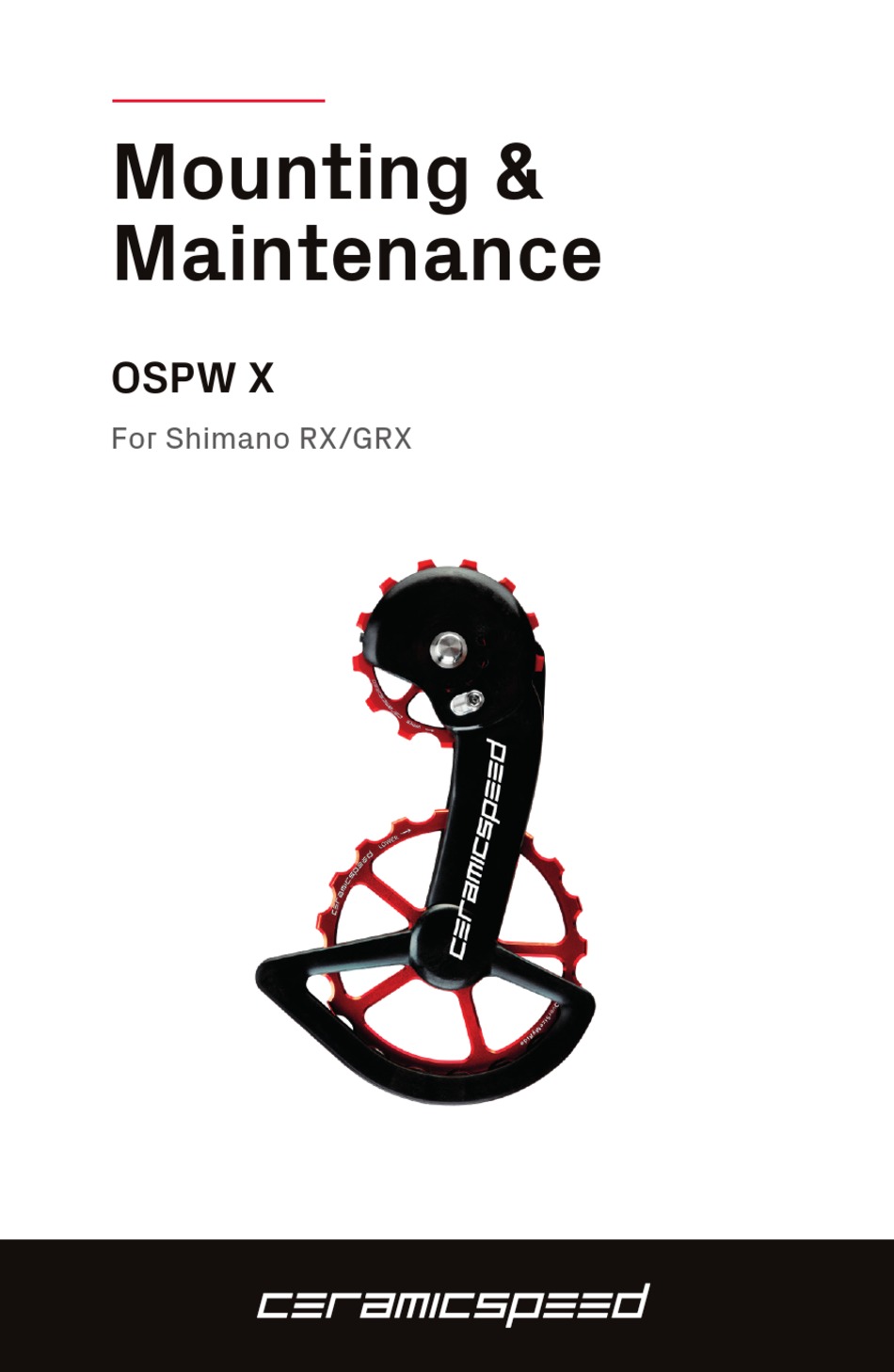 CERAMICSPEED OSPW X MOUNTING & MAINTENANCE Pdf Download ManualsLib