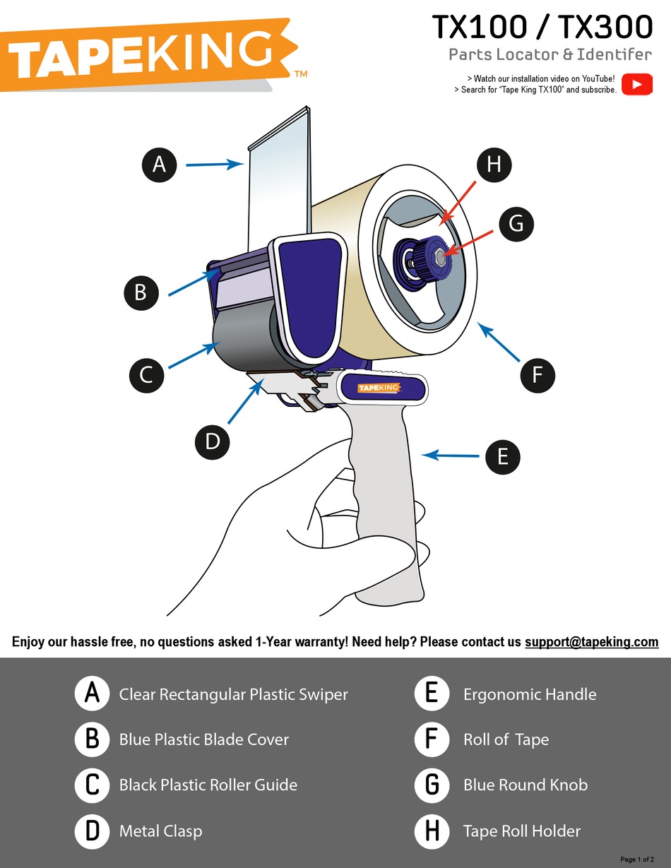 TAPE KING TX100 QUICK START MANUAL Pdf Download ManualsLib