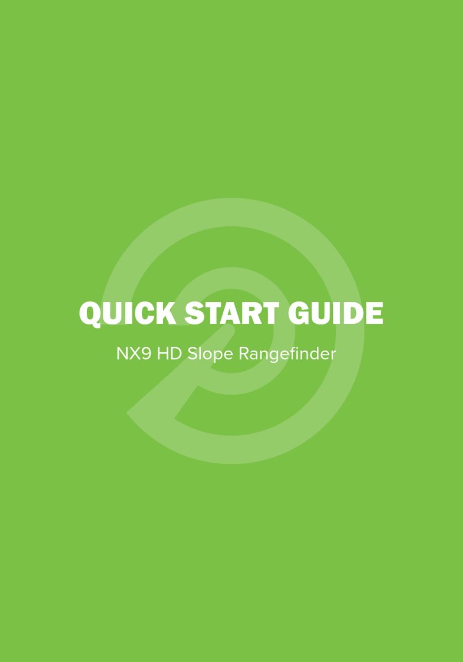 PRECISION PRO NX9 HD SLOPE QUICK START MANUAL Pdf Download ManualsLib