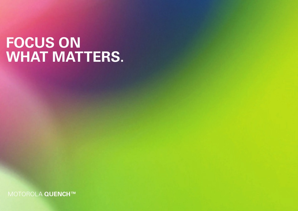MOTOROLA QUENCH MANUAL Pdf Download ManualsLib