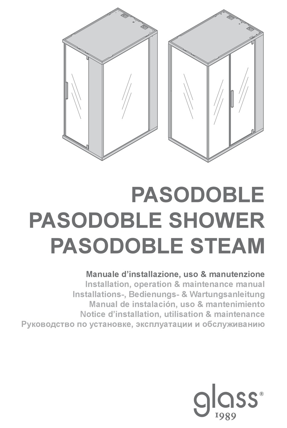 Glass 1989 Pasodoble 100 Installation Operation Maintenance Manual