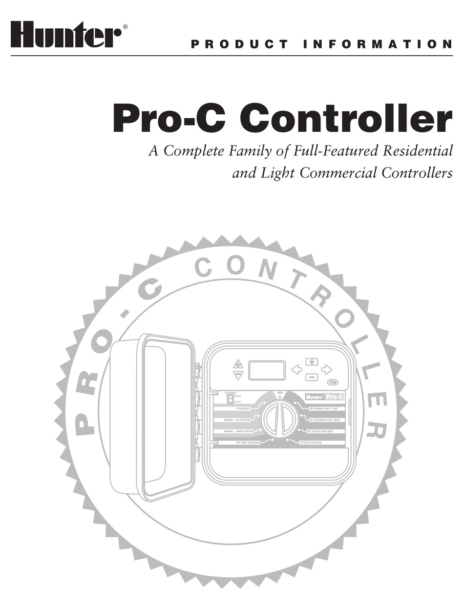 hunter-pro-c-product-information-pdf-download-manualslib