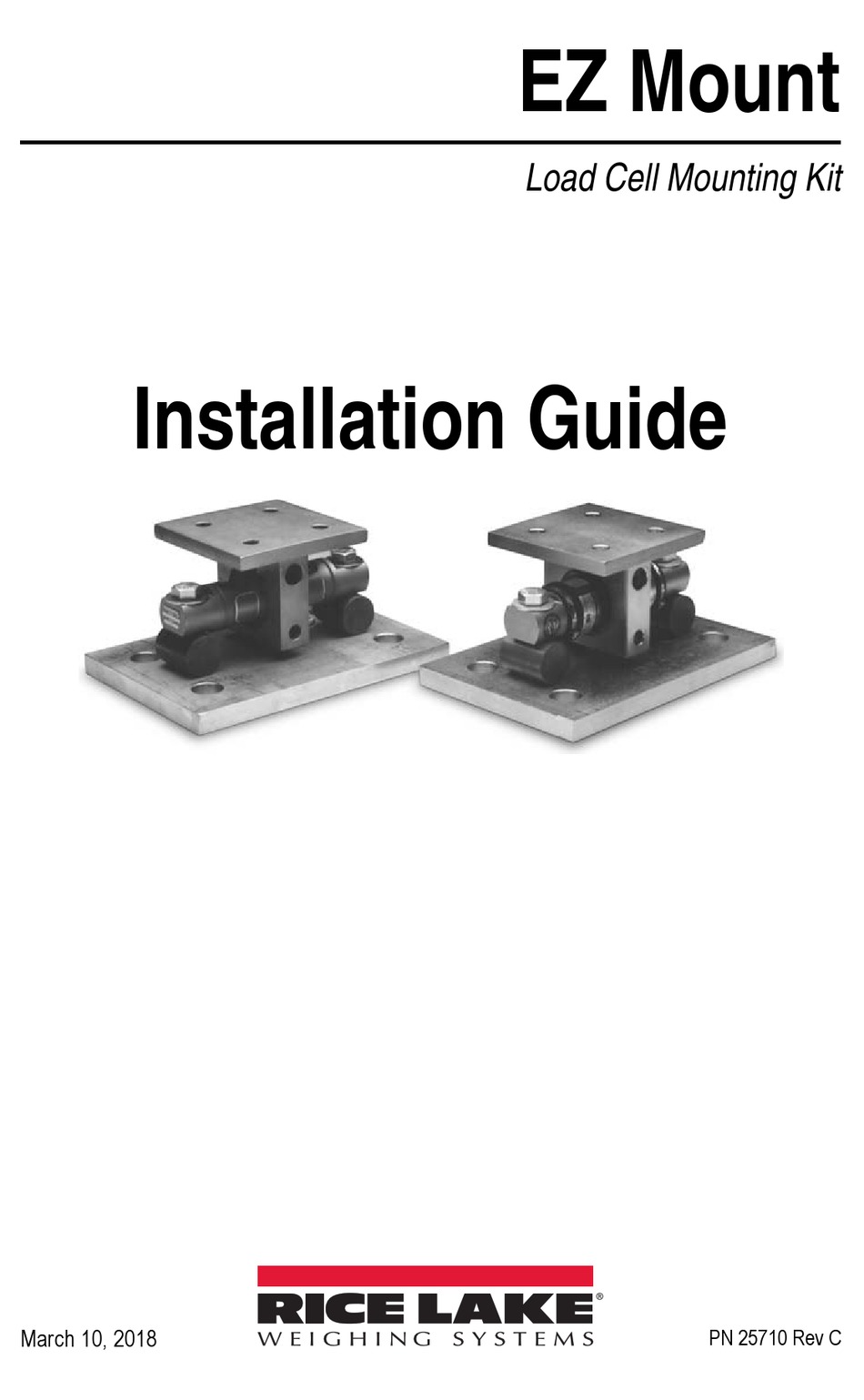 RICE LAKE EZ MOUNT INSTALLATION MANUAL Pdf Download ManualsLib